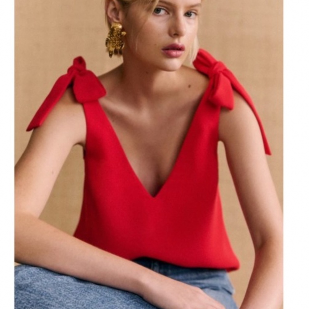 Sezane Lara Blouse Red - Size 6
